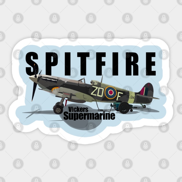 Supermarine Spitfire Sticker by Siegeworks